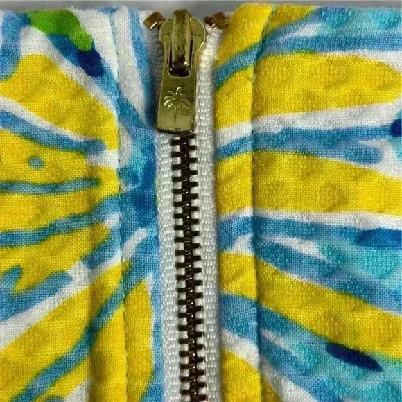 Lilly Pulitzer Women's Size 10 Blue Floral Mini Skirt Casual Summer - Picture 5 of 8